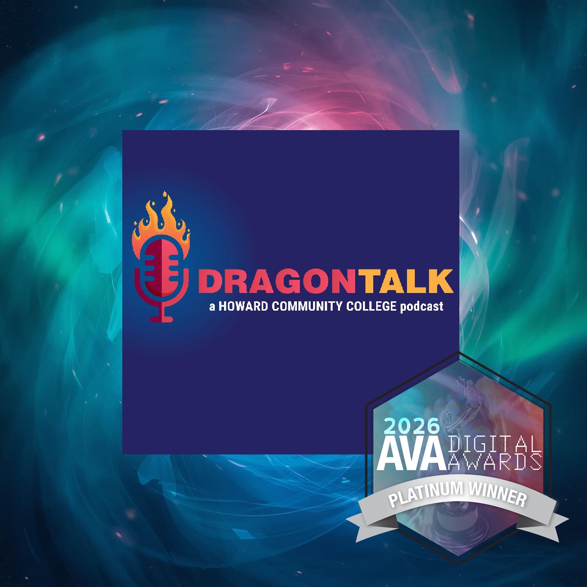AVA_Awards's tweet photo. 🏆 Winner Spotlight:
Howard Community College earned a Platinum AVA Award for their educational podcast series Dragon Podcasts – Dragon Talk. This engaging series blends storytelling and insight to inform and inspire listeners.
Explore the entry 👉 https://t.co/l3mi8rCAjN https://t.co/n39moVwsFq