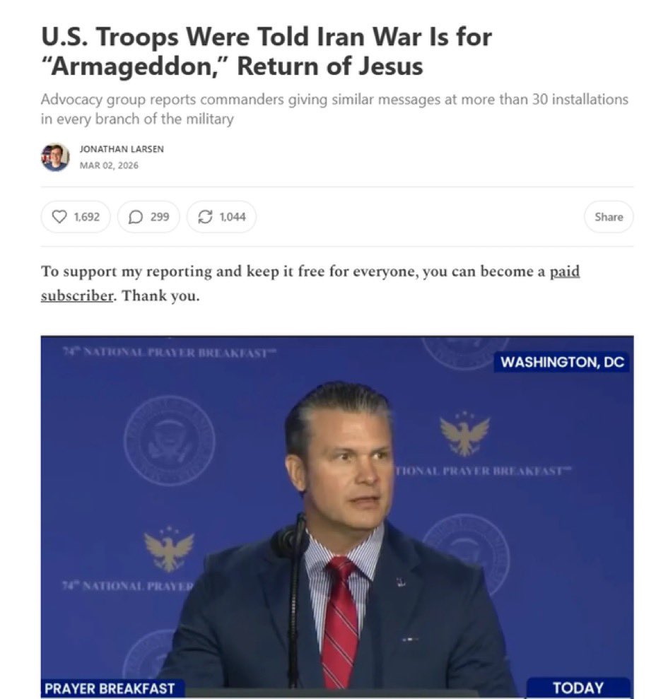 thetrueshelby's tweet image. Holy fuck. Armageddon rhetoric inside the military? What the fuck is happening, y’all?