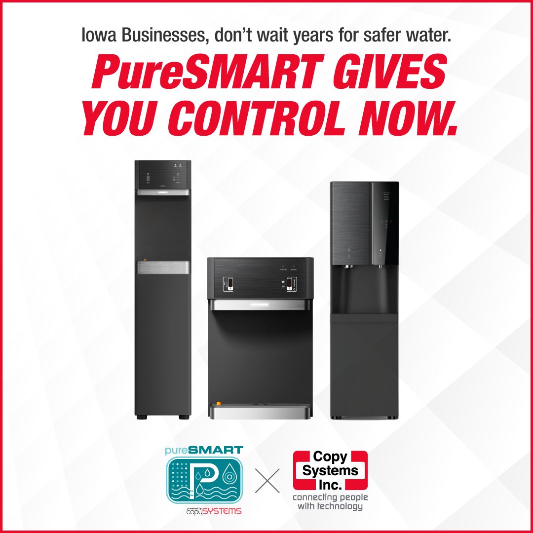 CopySystemsInc's tweet photo. Why wait years for infrastructure upgrades? PureSMART by Copy Systems, Inc. puts safer, fresher water at your fingertips TODAY.

💡 Get the details: https://t.co/Znh2JgLdkH

#IowaWaterCrisis #IowaWater #Health #CleanWater https://t.co/LWJXo9QWu0
