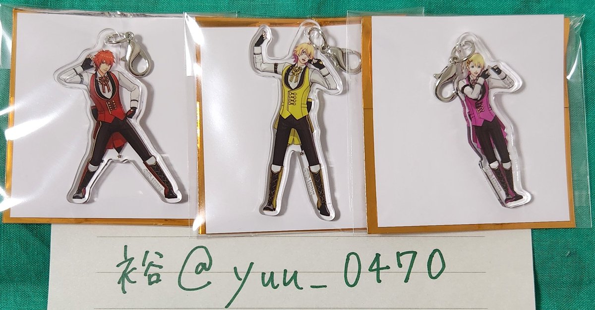 yuu_0470's tweet photo. 【交換 or 譲渡】うたプリ ASSHC アクリルチャーム SHINING

譲:)音也、那月、翔
求:)嶺二 or 定価(＋送料)

ASSHC現地20日・平日18:30～19:00頃池袋駅にて手渡し可能です。よろしくお願いいたします。 https://t.co/wNHZitcwRw