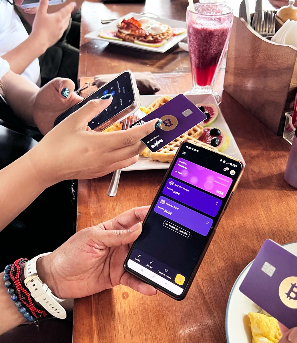 RayyoApp's tweet photo. 💜⚡️ #Bitcoin sin complicaciones, solo con @RayyoApp 💳₿📲
📍Mayakita #islamujeres
#btc #app #wallet #tarjeta #mexico #cancun #BTCfutures #bitcoinenespañol #fuerzabitcoin #bitcoinmexico #pagando https://t.co/vG66kYQCT9