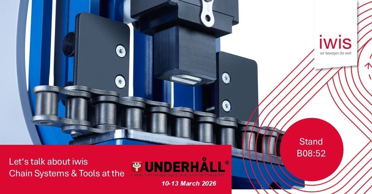 #iwis stellt auf der #Underhållsmässan 2026 aus!
Vom 10. bis 13. März 2026 finden Sie uns in der Underhållsmässan in Göteborg, einem der wichtigsten Treffpunkte Europas für Wartung, Zuverlässigkeit und Industriebetrieb. Besuchen Sie uns am Stand B08:52