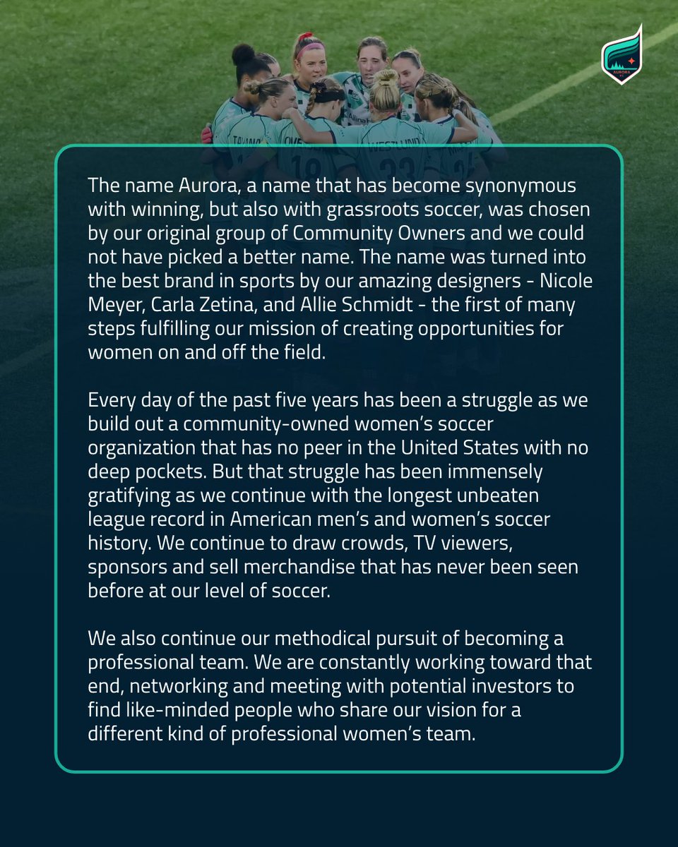 Minnesota Aurora FC tweet media