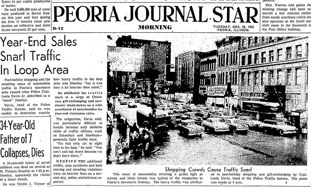 PeoPubLibrary's tweet photo. Into time travel? Take a quick trip via our newspaper archives -- now digitized back to 1951. With your PPL library card, explore to your heart's content from home. https://t.co/HaJ6SGkIeS