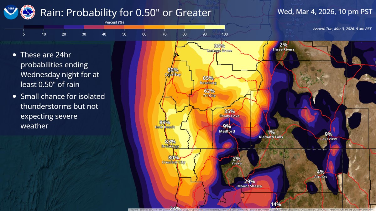 Minor impacts expected tomorrow (Wed). A winter weather advisory