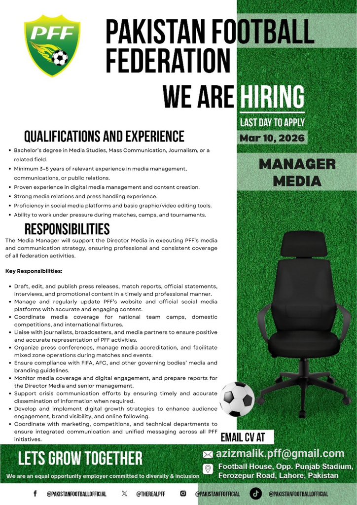 Pakistan Football Federation tweet media