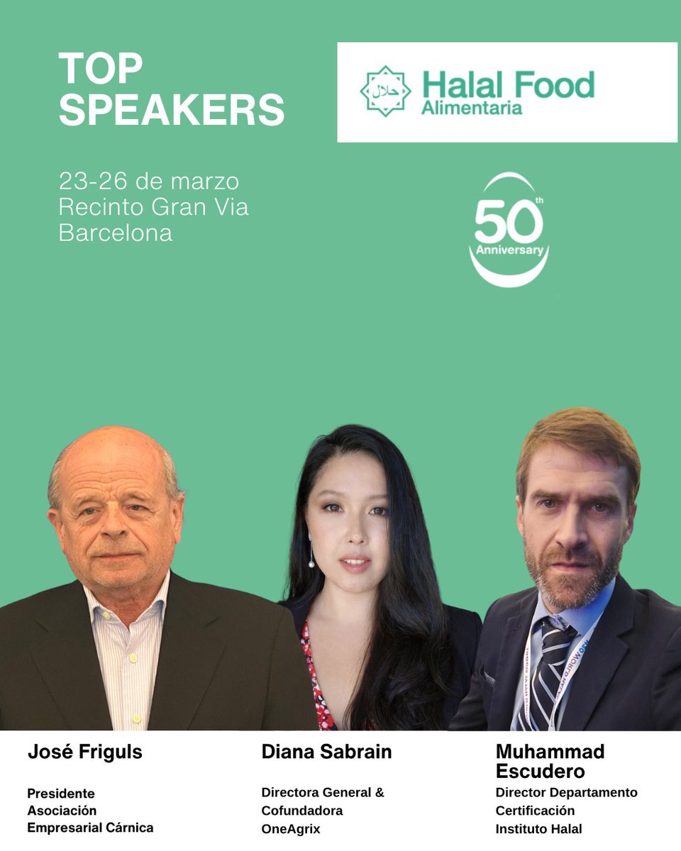 AlimentariaBCN's tweet image. El IV Congreso Internacional Halal reunirá a profesionales que representan distintas perspectivas del ecosistema halal: comunicación especializada y aplicación práctica en restauración.
#Alimentaria2026 #Halal  #50YearsFeedingTheFuture