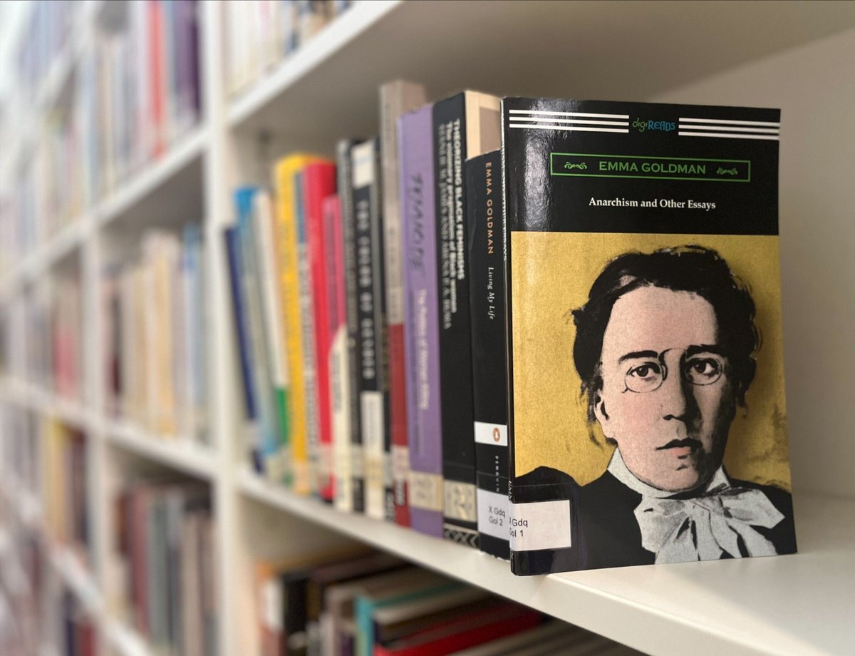 IWM_Vienna's tweet photo. 💡IWM Past & Present:

Research on gender has been part of the IWM's activities since the early 1980s. Accordingly, what started as a small selection of works in our library has grown into a collection of over 2,700 books and journal issues, comprising hidden gems as well as classics of feminist literature. Among them are essays by anarchist writer Emma Goldman (1869–1940), the namesake of our Emma Goldman Awards, an annual ceremony co-organized with the FLAX Foundation in support of talented and engaged scholars of feminist and inequality issues. 

👉 Read more about this year's awards here: https://t.co/GA5MPY4XHY