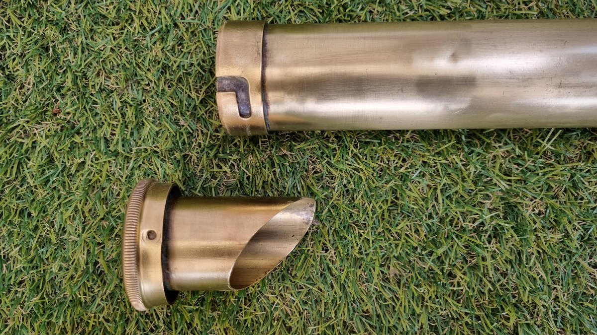 MuseumGardening's tweet photo. Object Week 9: The Grange  Killweeder Patented 1929 lovely brass tool deposits dose of powdered weedkiller directly on weed by simple downward push on sprung mechanism Our #exhibit badged Toll Lawn Dressings Buxted #Sussex #objectoftheweek #museum #gardening #hassocks @TatesGCs https://t.co/xLFFaDwATj