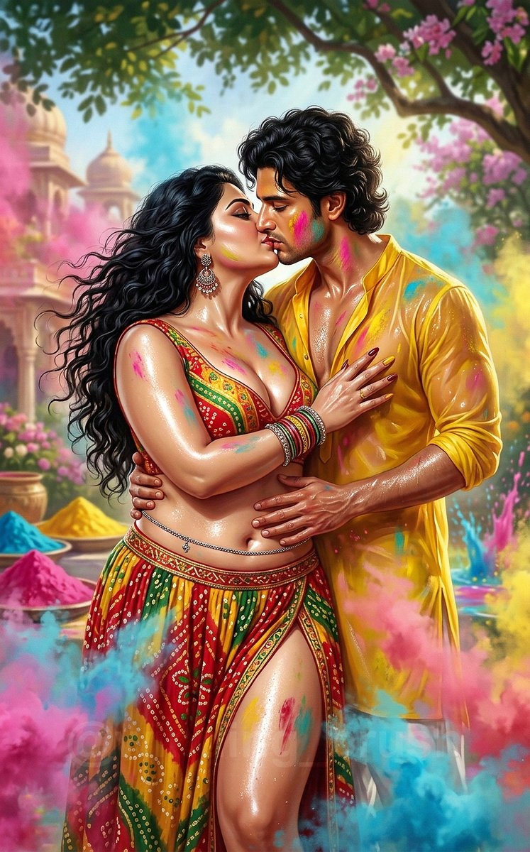 its_ppbtj's tweet photo. #Holi2026 #HoliCelebration #AIart https://t.co/q46mSSlCz4