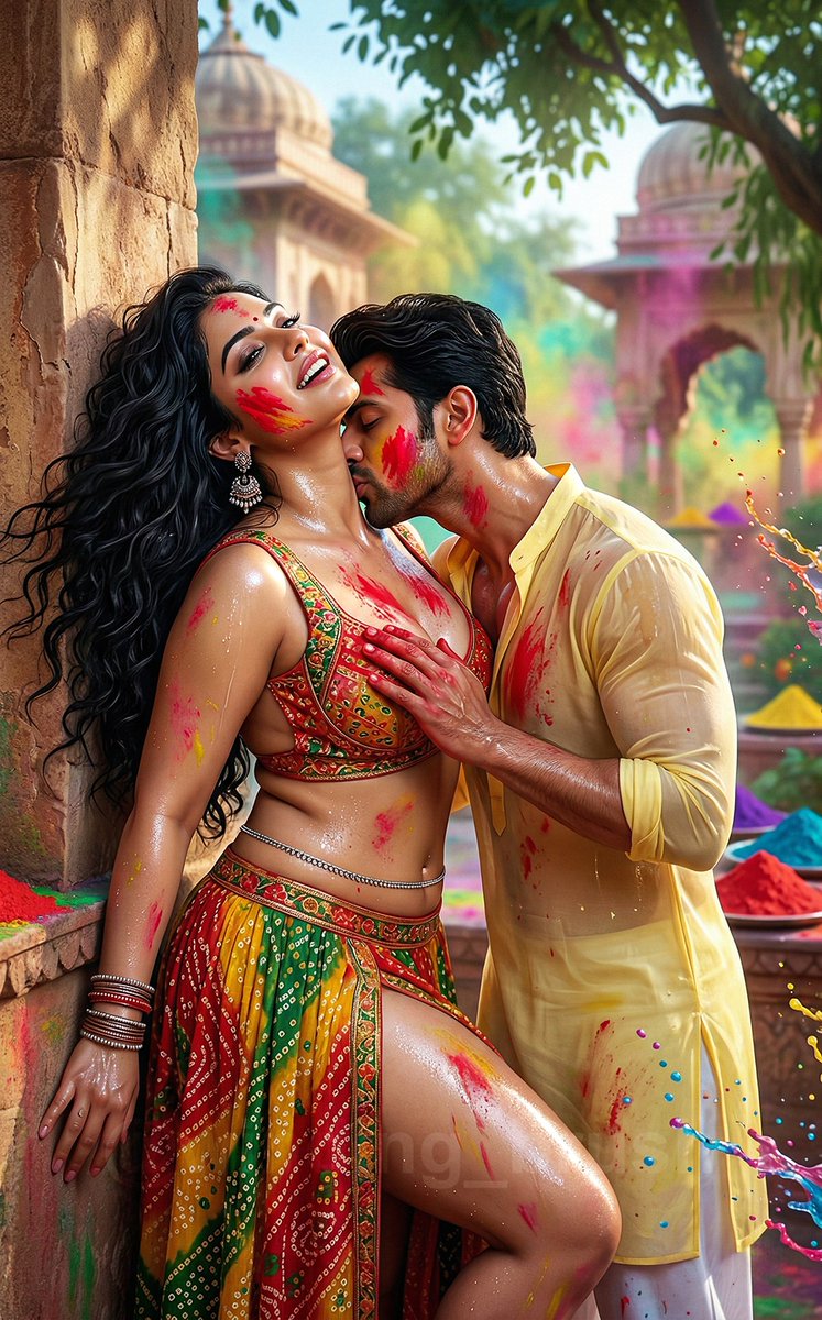 its_ppbtj's tweet photo. #Holi2026 #HoliCelebration #AIart https://t.co/q46mSSlCz4