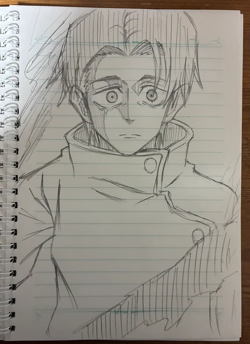 乙骨本番描く前に練習
流石に剣見えるくらいには
画角引いた方がいいかも 