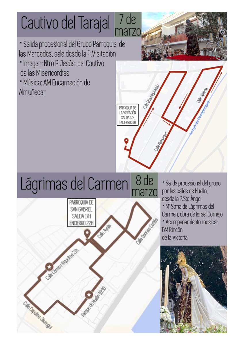 El Viacrucis oficial de la ciudad y tres salidas procesionales, entre ellas la primera del Valle, marcan la agenda del fin de semana