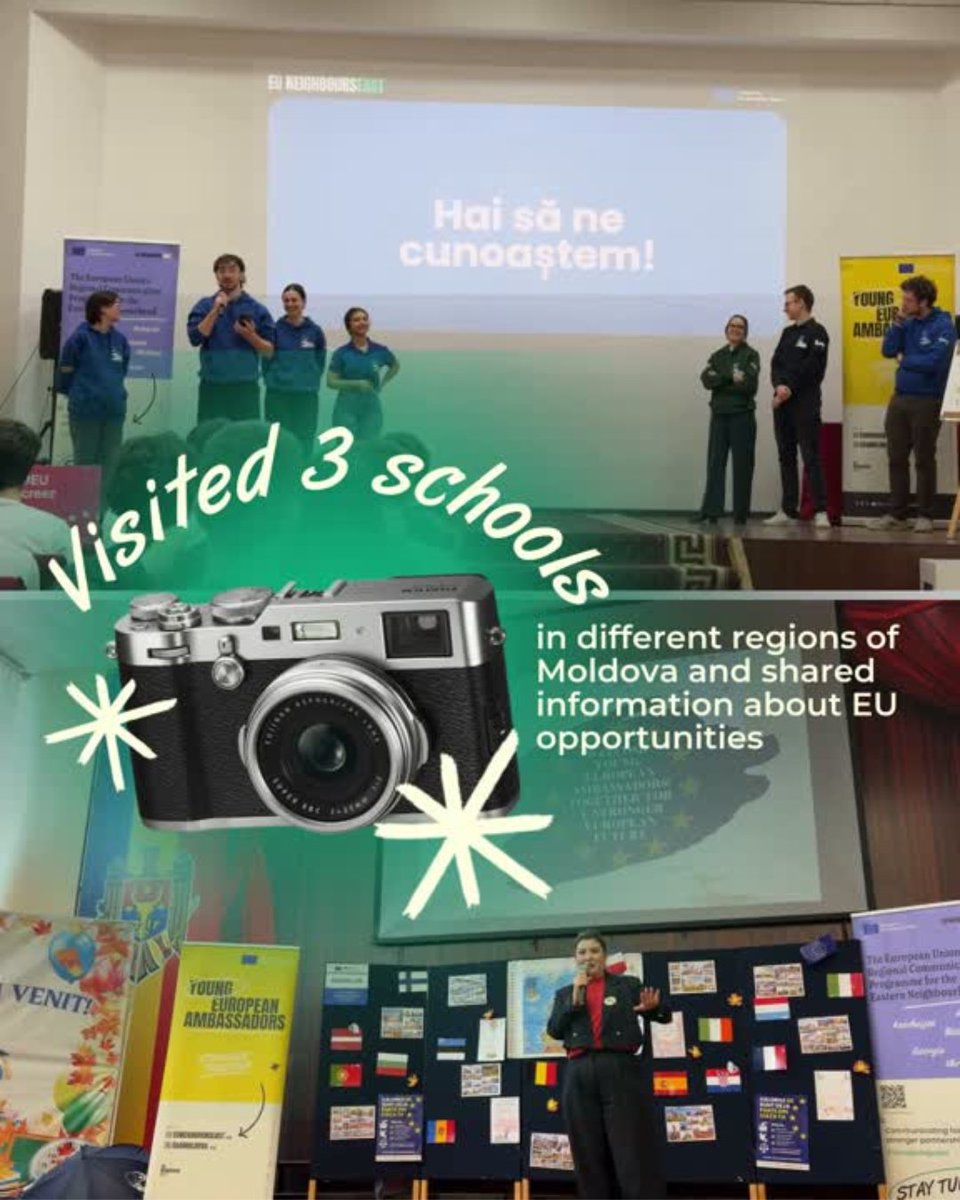 euneighbours's tweet photo. ✅ Key moments that defined #MoreEUinMoldova &amp; showed what EU partnership means in Moldova. 🇪🇺🤝🇲🇩

#YoungEuropeanAmbassadors #StrongerTogether https://t.co/1FH8uVze3f