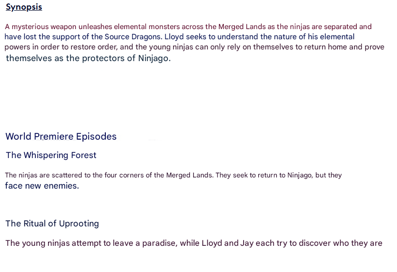 The first two episodes of Ninjago Dragons Rising season 4 will be available on Okoo on March 26th