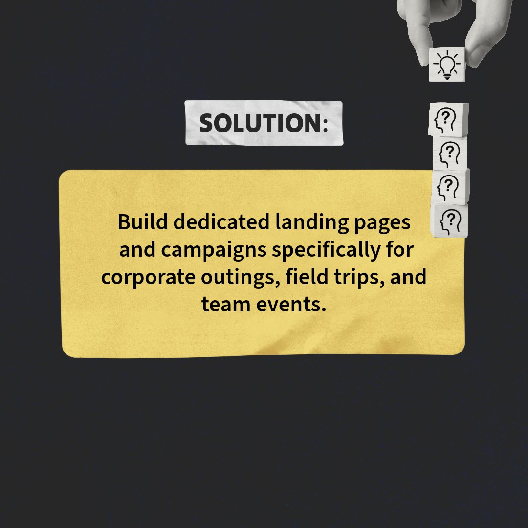 growwithraydius's tweet photo. 🎉🏢. Clear group messaging, dedicated landing pages, and targeted outreach help you show up as the obvious choice for team outings, field trips, and company fun. When the offer is clear, booking gets easier for everyone ✅📩 https://t.co/a66BH64nFJ