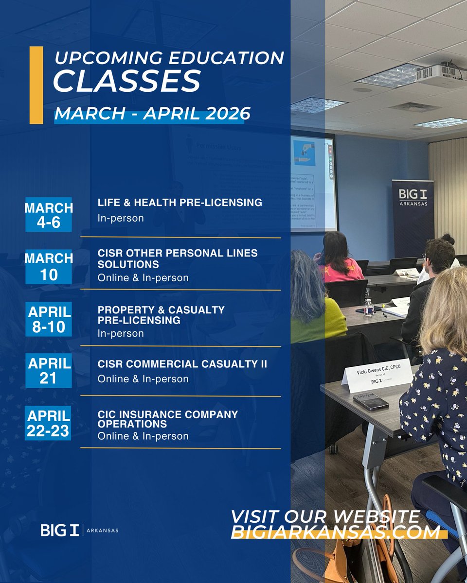 💚 Spring into learning!

Plan ahead with our March–April classes and take the next step in growing your skills, building confidence, and staying sharp in your career. Whether online or in-person, there’s something for everyone.

📲 Register now: bit.ly/49odG0l