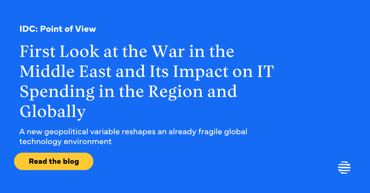 IDC's tweet photo. Geopolitical shifts reshape markets.
IDC analysts examine how the war in the Middle East is influencing IT spending patterns regionally and globally and outline what technology leaders should monitor closely.
👉 Read the full analysis: https://t.co/WgSbeVqAYT
#ITSpending #Geopolitics #Technology Leadership