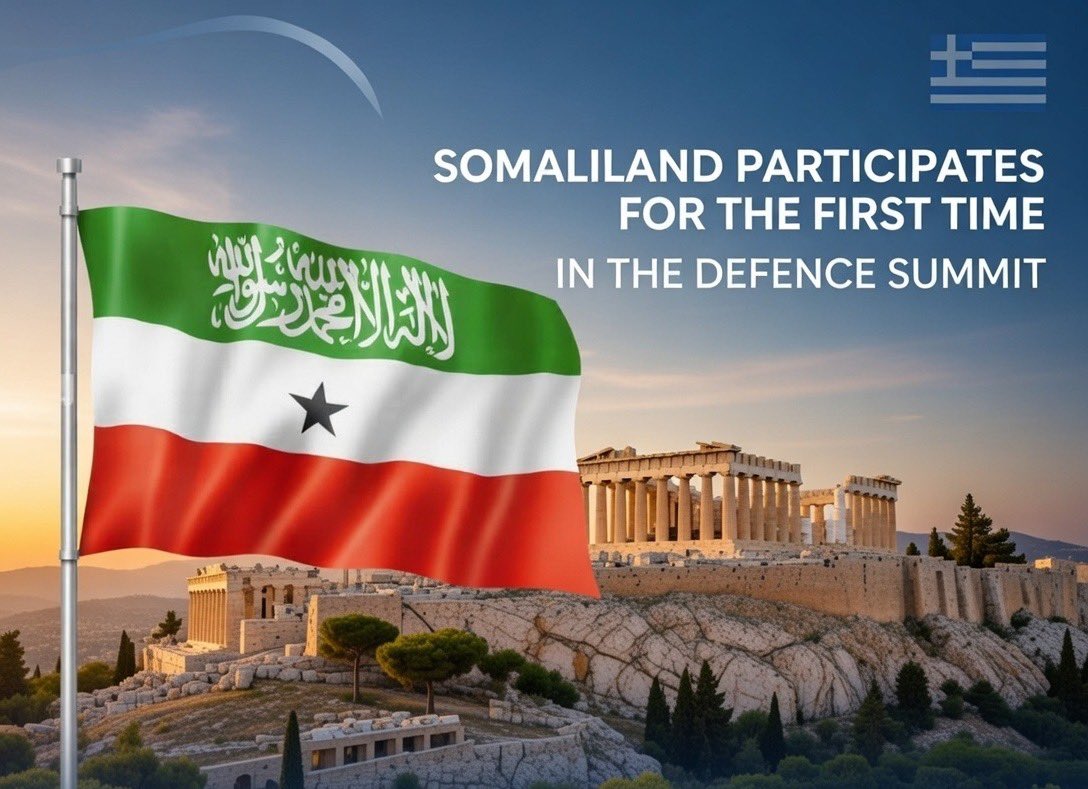 KhaledObsiye's tweet photo. For the first time, Somaliland will take part in the Defence Summit in Athens, Greece 🇬🇷. #Somaliland #AthensSummit
#DefenceSummit
#SomalilandRising
#GlobalDiplomacy
#InternationalRelations
#StrategicPartnership
#SecurityCooperation
#HornOfAfrica #Greece
#Athens #GreeceSummit
#Athens2026