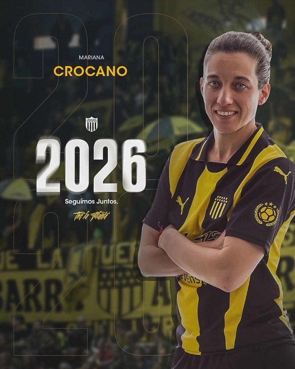 FutbolSalaCAP's tweet photo. Nuestra capitana renueva en Peñarol.
La dueña del brazalete, la voz en los momentos difíciles, la que nunca deja de creer.

¡Seguimos Juntos, Mariana! 🖤💛 https://t.co/XLAVXkHYt7