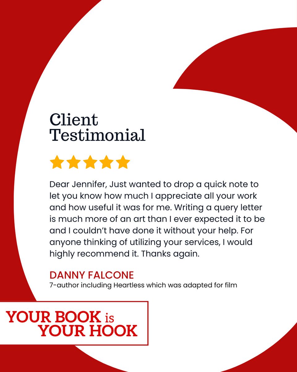 URBookIsURHook's tweet image. There’s nothing more rewarding than helping authors bring their stories to life. 

Huge thank you to Danny Falcone for trusting the process and sharing this kind feedback! ✍️✨

#authortestimonial #writingcommunity #queryletter #authorlife #writerssupport #yourbookisyourhook