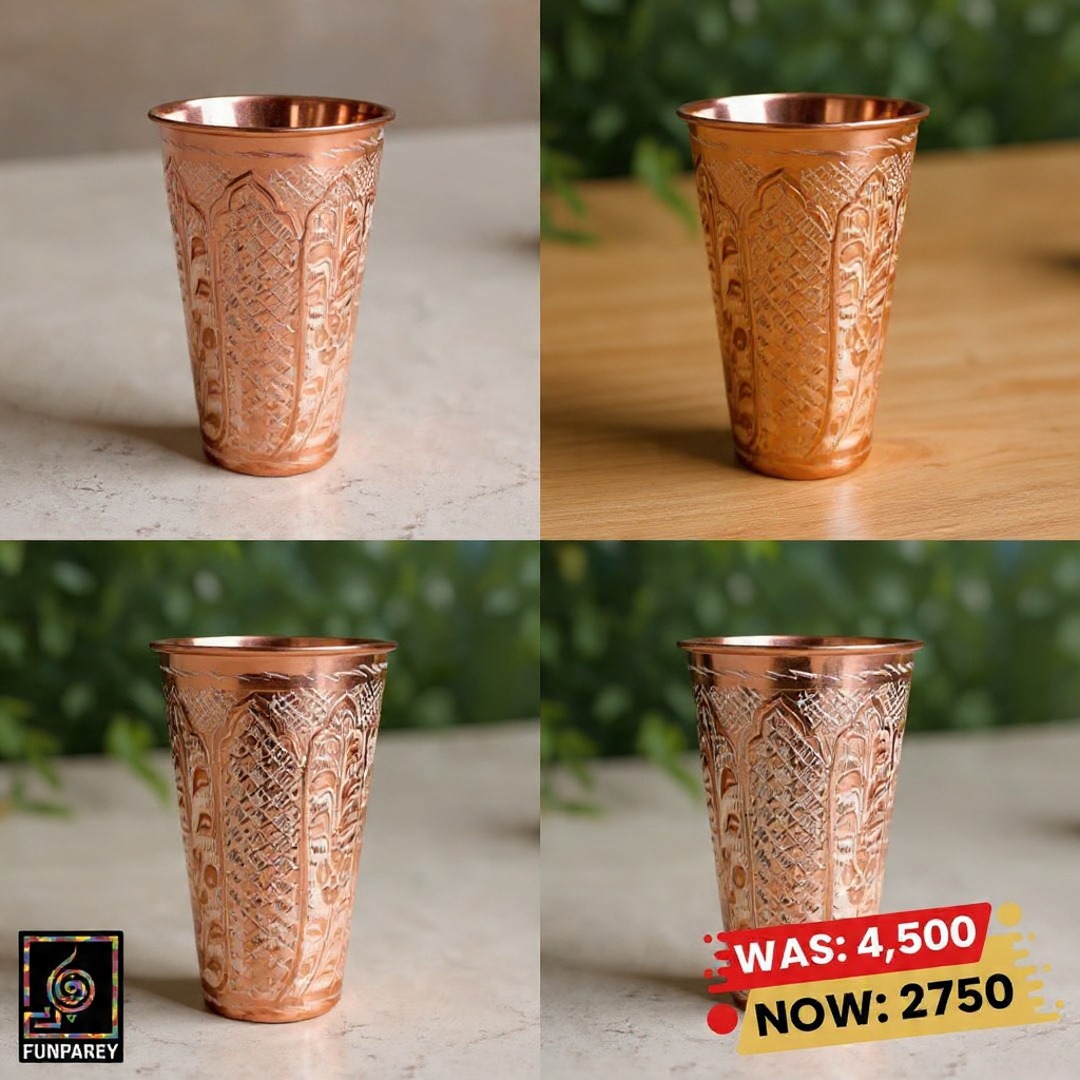 Funparey's tweet image. Artisan metalwork at its finest. 🥂 6" Pure Copper Glass with manual surface etchings. Thick-plate build for durability and a sleek interior. 

Order here: funparey.com/product/premiu… 

#Funparey #PremiumCopperDrinkingGlassLargeEngraved