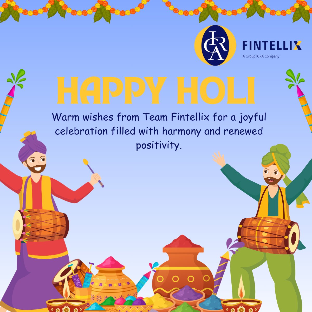 At Fintellix, we’re celebrating the colors of joy, collaboration, and new beginnings this Holi.🌈

Wishing you happiness, positivity, and success in the year ahead.
Happy Holi 2026!
#HoliCelebration #Holi2026 #Fintellix #HoliVibes