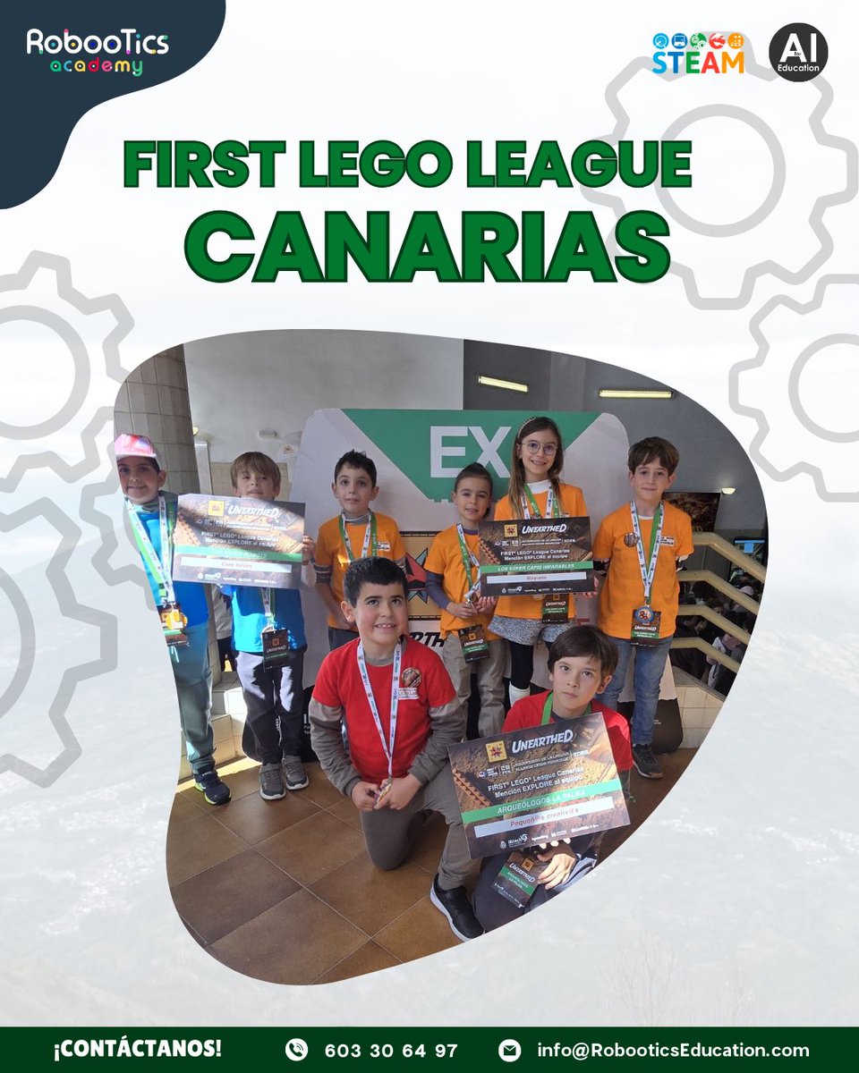 robootics_'s tweet photo. Este sábado los grupos de robótica de la Casa de Venezuela (Tenerife), CEIP Veinte de Enero (Gran Canaria), y el equipo de Breña Baja (La Palma) nos ha representado  en la FIRST LEGO League Canarias 2026 – Periodismo ULL, que se celebra en la Universidad de La Laguna 🎓🤖. https://t.co/OOQSbdGxOZ