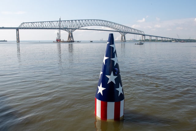 Written in Baltimore! We even have a buoy showing the spot where Francis Scott Key was when he wrote it, just near the former bridge bearing his name.