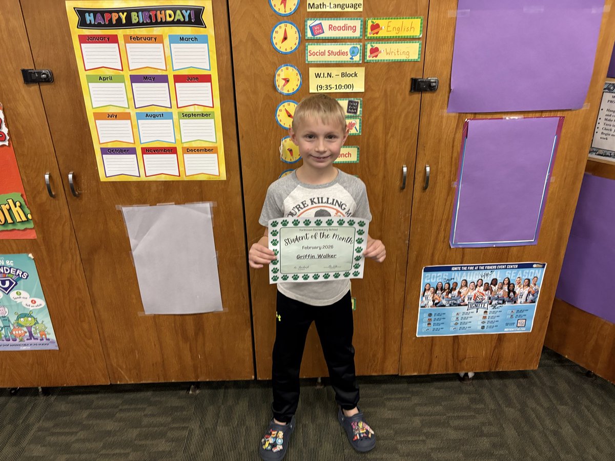 YESVossClass's tweet photo. Good morning to everyone, Congratulations goes out to this young man from our classroom. He was chosen
for the Student of the Month!  Way to go. We are all Proud of you! 😁 https://t.co/nxYWO9CU1K