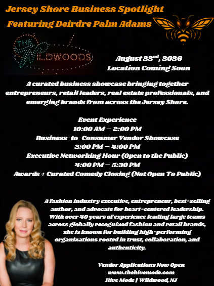 HTGetaways's tweet photo. We are so excited to announce a new event coming to Wildwood, NJ. August 22nd, 2026.... Location will be released soon! @deirdre_palm_adams  email Thehivemode@gmail.com for more information or call (609) 855 - 1852  #GRAMMYs #SmallBusiness #HIVEMODE https://t.co/mejKO669ZI