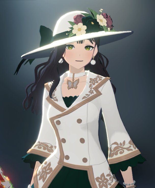 모자 리본 리화=>초록으로 바꿀지 말지 고민 꽃 색깔 때문에 흠ㅁ....