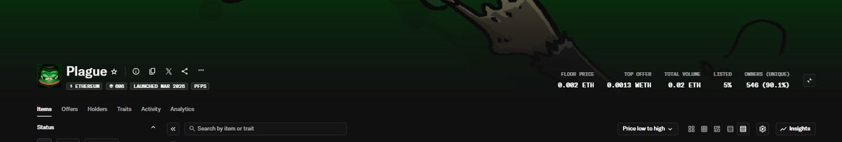CAONHTAN1's tweet image. Mint live 
launchmynft.io/eth/plague
Feemint $0.06 Platform + gas
I saw some FUD about it
Dyor~
#NFT #ETH #Plague