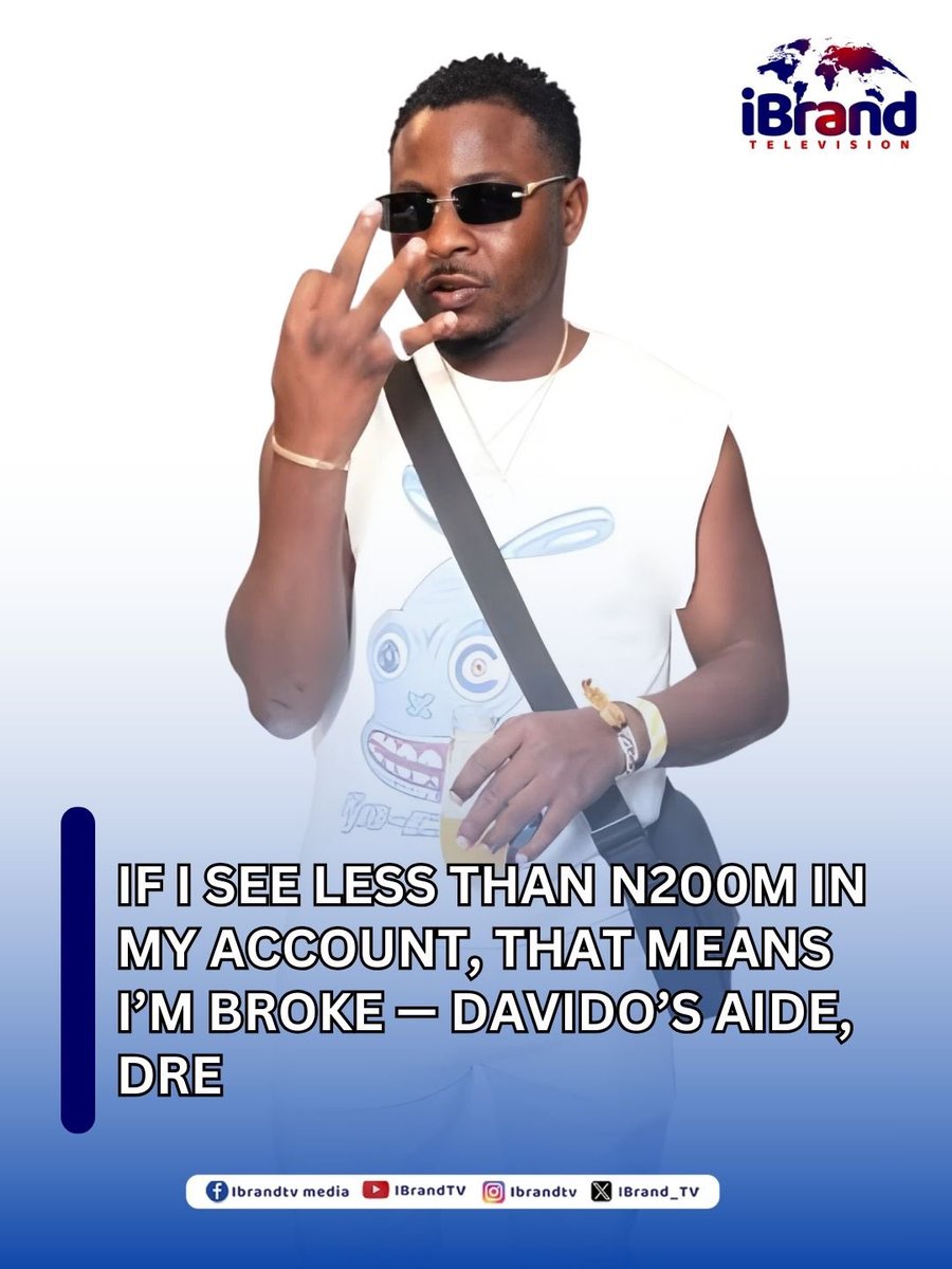 An aide to music star Davido, identified as Dre,has stirred reactions online after revealing his personal benchmark for financial comfort

#CopaDelReyOnStarTimes #Dior #TelAvivBlast #RamadanDay14
Magnitude 4.3 Boniface Shaving Annie Idibia World War 3 Paul Scholes Chelsea G-wagon