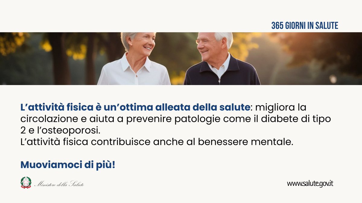 MinisteroSalute's tweet photo. Prendersi cura della propria salute, a ogni età, è un atto di responsabilità verso sé stessi e verso la comunità, ma anche un gesto d’amore per le persone care. 
👉 Continua a seguirci e se non l’hai ancora fatto, scarica il Calendario della salute:
https://t.co/CTvBgHbuZP https://t.co/cR3nZmzJDT
