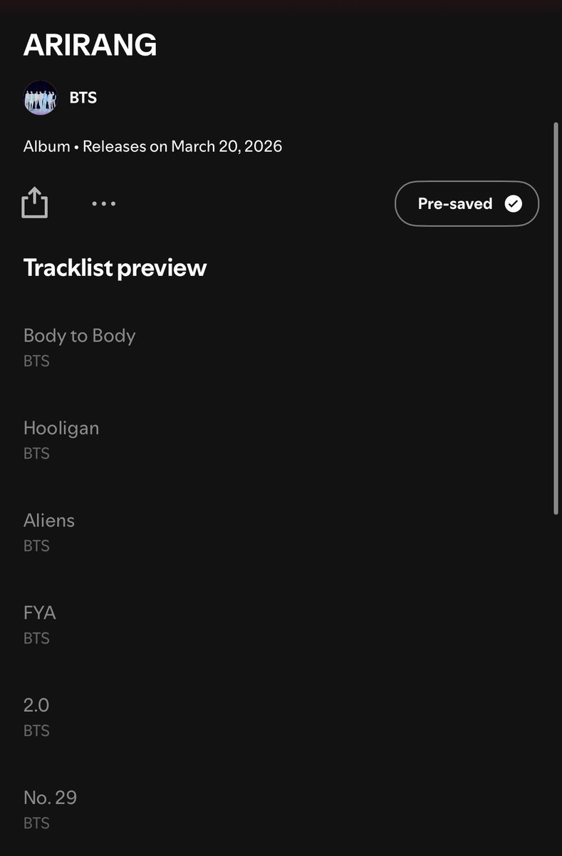 archiveforJK's tweet photo. HELLO WE GOT ARIRANG’S TRACKLIST???? https://t.co/aKuSqChlyD