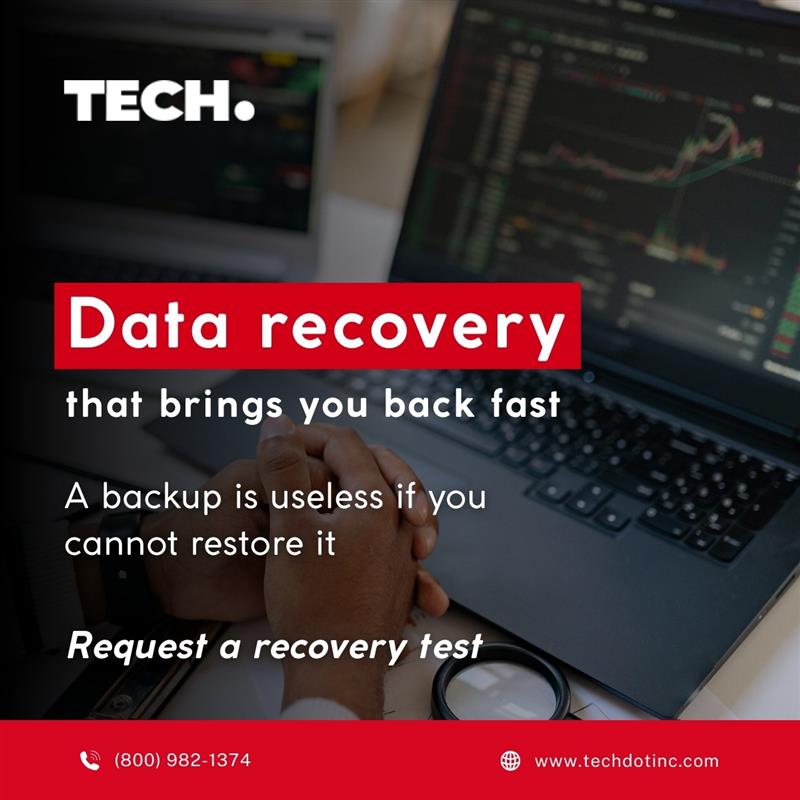 techdotinc's tweet photo. We test backups in real scenarios and measure how long it takes to bring you online. One clear plan removes hours of downtime and financial loss. Most companies never test. We make sure you always know.

#BackupAndRecovery #BusinessContinuity #DataProtection https://t.co/ftO37Bt7hQ