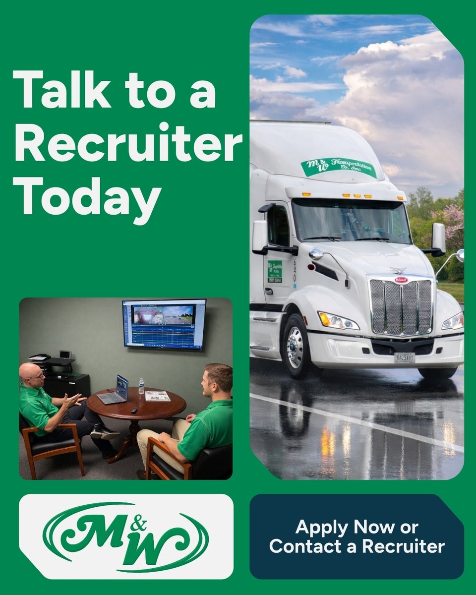 MWLG1973's tweet photo. Choosing the right company matters.

Talk with an M&amp;W recruiter and get the details on routes, home time, pay, and benefits so you can make the best move for you and your family.

Start the conversation today: https://t.co/W422Je9tZx or 866-685-6282

#CDLDrivers #homewardbound https://t.co/kXjzAKduuX