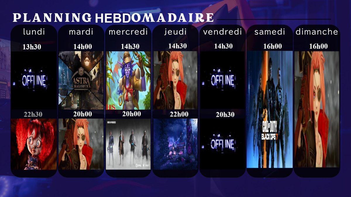 ProGGAMEUR's tweet photo. Voici les plannings de cette semaines les ami(e)s 📷: https://t.co/bBcyAgO2WL https://t.co/IbNw4zJ5cd
