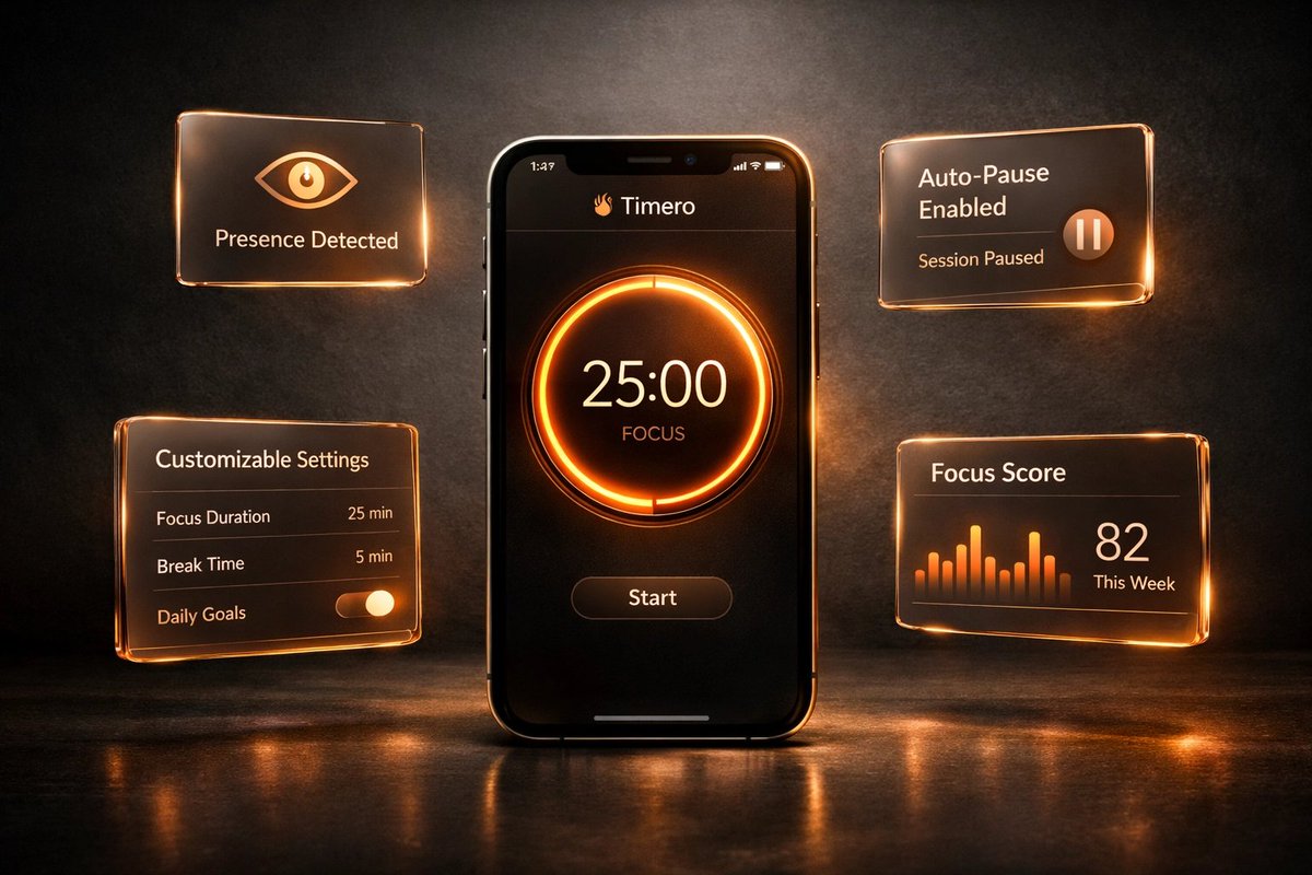 nmn_gaurav's tweet photo. Introducing Timero: The study timer that actually tracks your focus.

Our AI presence detection ensures every minute counted is real deep work.

Stop guessing, start achieving ✌️
https://t.co/TJaWZR6o4V

#Timero #StudyTimer #DeepWork #iOSApp 
#FOCUS #HoliCelebration https://t.co/x9ttQonJ3n