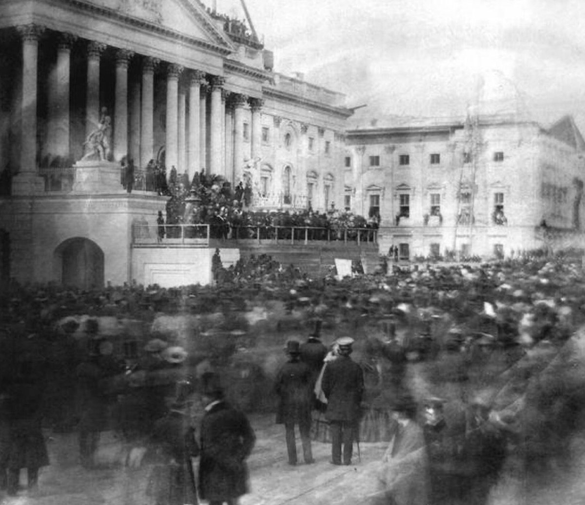 BeschlossDC's tweet image. Called the oldest known photograph of a Presidential inauguration--tomorrow 1857, James Buchanan:       #LOC.  .