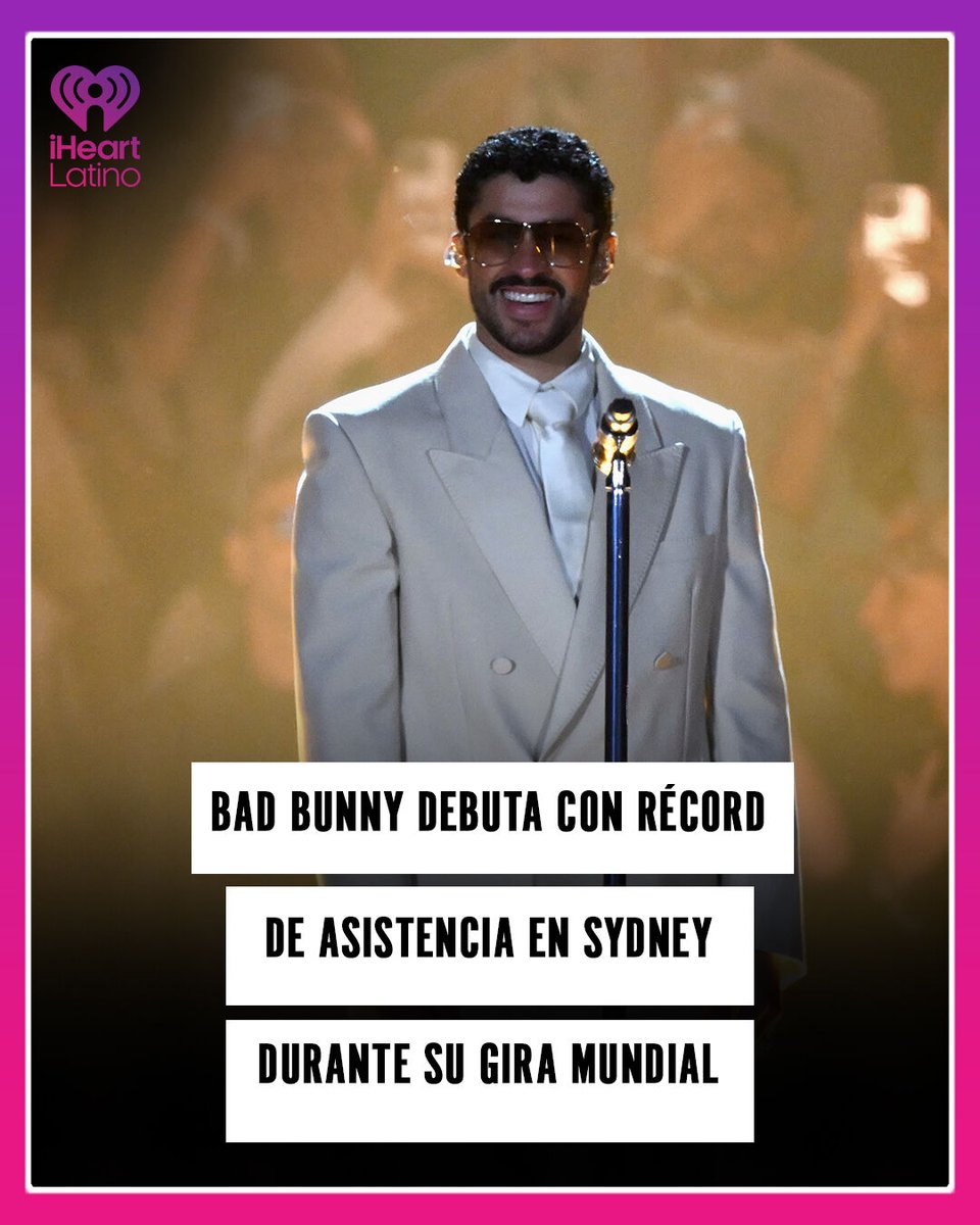 Bad Bunny estableció un nuevo récord de asistencia en Australia durante su concierto en Sídney, donde reunió a más de 80 000 personas como parte de su Most Wanted Tour. El show marcó un hito para la música urbana latina en Oceanía, superando registros previos en la región.