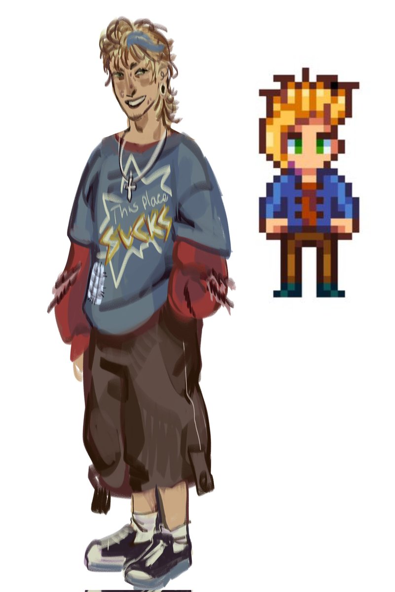 dia 4 da saga Desenhando todos os personagens casaveis de Stardew valley!!!