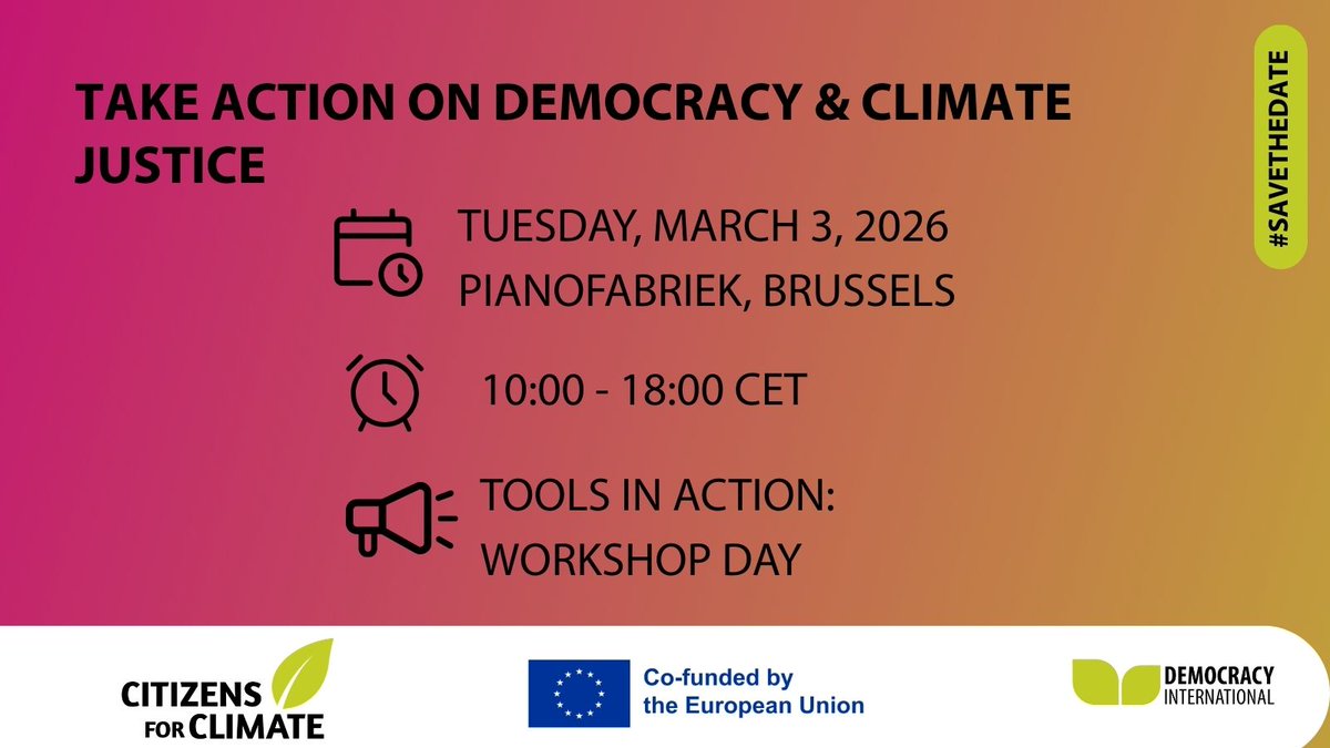 democracy_intl's tweet image. Democracy starts with participation. 🌍
This March, join Democracy International for a climate project, Civil Society Week, a youth Programme or a digitalisation initiative.
Take action and strengthen democracy with us. ✊
#Democracy #CivicEngagement #ClimateAction