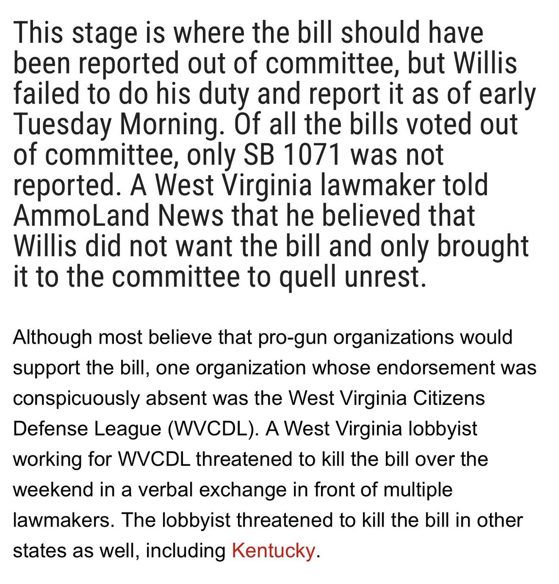 We The People deserve answers and accountability!
<a href="/TomWillisWV/">TomWillisWV</a> <a href="/wvcdl/">Keith Morgan</a> <a href="/WVCDL_VP/">WVCDL_VP</a> 

Being “Pro 2A” is not a slogan or something not to be taken lightly. 

Article by <a href="/crumpyss/">John Crump</a> on <a href="/AmmoLand/">AmmoLand News</a>