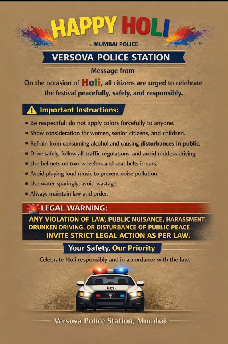 वर्सोवा पोलीस ठाणे – Versova PS Mumbai tweet media