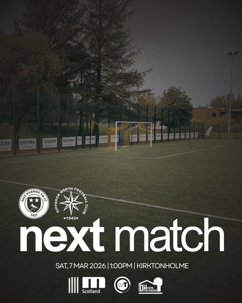 EKYM_Caley's tweet photo. 🏡 We’re back home at Kirktonholme this weekend for more league action as we take on @GNorthAFC.

Clubhouse open from 8am 🍳☕️

All support welcome 🙌

#MonTheYM 🟡🔵

@EKYM_FC | @CaledonianAFA | @scottish_aff https://t.co/zkvOj06wT8
