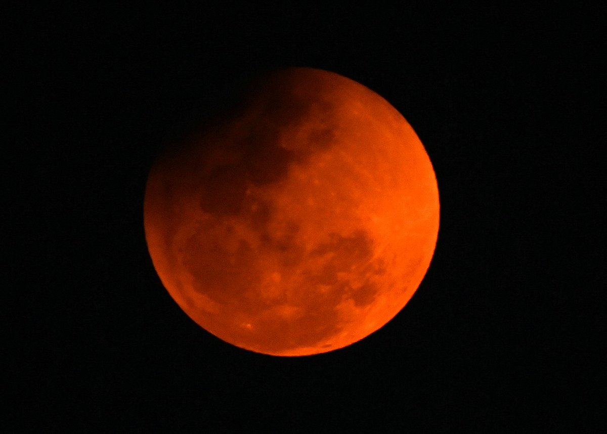 A partial lunar eclipse seen from Chennai on Tuesday night. Photos by L R Shankar and R Ramesh Shankar