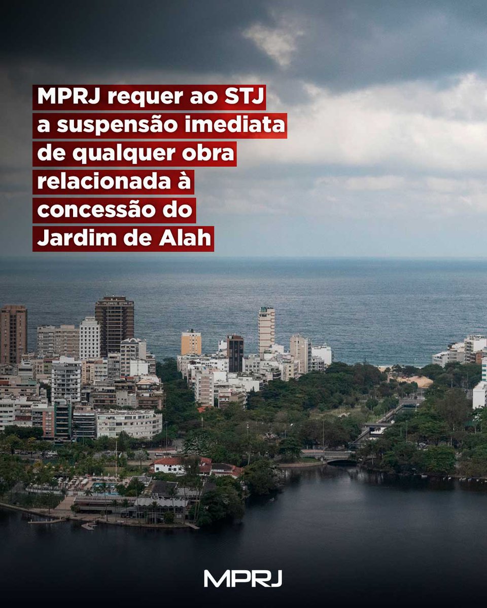 MP_RJ's tweet image. JARDIM DE ALAH | O #MPRJ solicitou à Presidência do STJ que determine a suspensão imediata de qualquer obra relacionada ao empreendimento imobiliário previsto para o Jardim de Alah, na Zona Sul do Rio. 

🔗 Saiba mais: mprj.mp.br/visualizar?not…

#ministériopúblico #RJ #JardimdeAlah