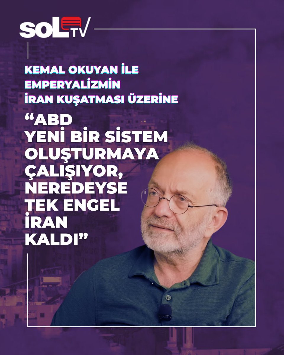 🔴TKP Genel Sekreteri Kemal Okuyan, ABD'nin saldırganlığının kaynağı ve krizlerini, ABD-İsrail’in İran’a başlattığı savaşın seyrini, Türkiye-İran ilişkilerini, NATO üyeliği ve Türkiye’nin güvenliği tartışmalarını soL TV’ye değerlendirdi.
21.00'de yayında⤵️
youtube.com/watch?v=MOcKOt…